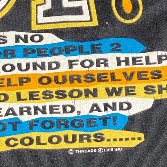 Vtg Cross Colours T Shirt 90s Put Up Or Shut Up - Picture 5 of 7